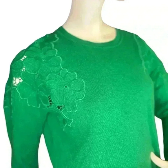 TED BAKER Yizelda Lace Shoulder Sweater Sz 5 - Picture 2 of 14